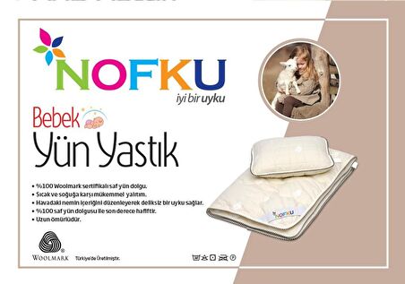 Nofku Bebe Yün Yastık 35X45