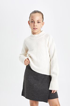 DeFacto Kız Çocuk Antrasit Basic Düz Şort Etek A7172A824WNAR84