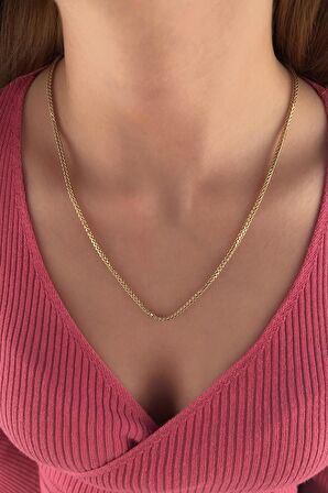 14 Ayar Altın Küp Örme Zincir 2.27 mm