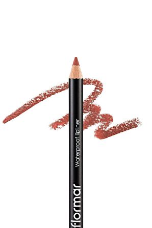 Flormar Suya Dayanıklı Dudak Kalemi (BORDO) - Waterproof Lipliner - 202 Soft Pink Brown - 8690604111022