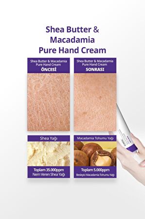 Yoğun Nem Veren Besleyici El Kremi Kundal Shea Butter & Macadamia Pure Hand Cream 50ml (White Musk)
