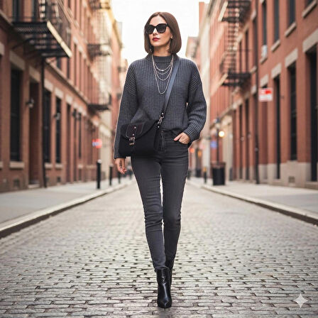 handmade siyah postacı çanta (deri kapak ve askı detay)