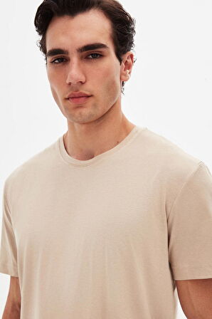 Ds Damat Comfort Bej %100 Pamuk T-Shirt 6HC14ORT02005
