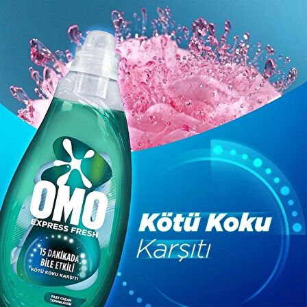 Omo Express Fresh Kötü Koku Karşıtı Beyazlar ve Renkliler için Sıvı Deterjan 1.48 lt