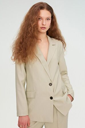 DeFacto Loose Fit Kruvaze Yaka Düğmeli Blazer Ceket Z8276AZ24SMGN1156