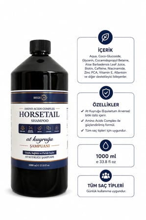 BEGISUN At Kuyruğu Şampuanı Amino Asit Kompleksi Tüm Saç Tipleri İçin 1000 ml