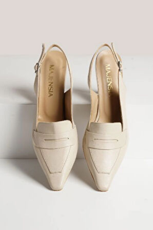 Majensia Kadın Topuklu Slingback Ayakkabı 