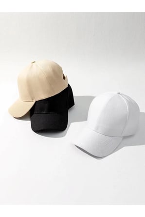 Spor Şapka Unisex 3 Adet Arkası Cırtlı Ayarlanabilir