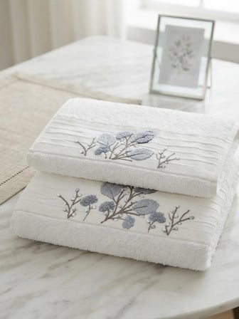 Beliz Süzene Bambu Bürümcük Analı Kızlı Havlu Seti (1 Adet 30x50 cm ve 1 Adet 50x90 cm ) %70 Bambu %30 Pamuk