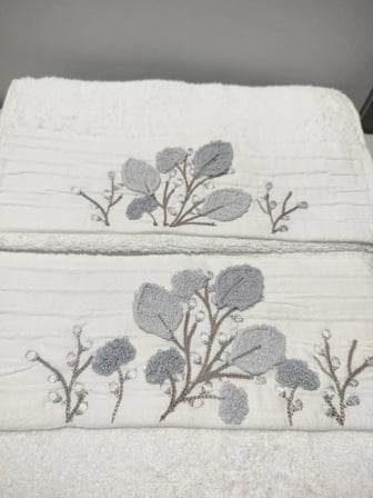 Beliz Süzene Bambu Bürümcük Analı Kızlı Havlu Seti (1 Adet 30x50 cm ve 1 Adet 50x90 cm ) %70 Bambu %30 Pamuk