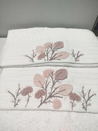 Beliz Süzene Bambu Bürümcük Analı Kızlı Havlu Seti (1 Adet 30x50 cm ve 1 Adet 50x90 cm ) %70 Bambu %30 Pamuk