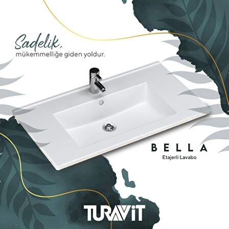 Turavit Bella 80x45.5 cm Etajer Uyumlu Lavabo