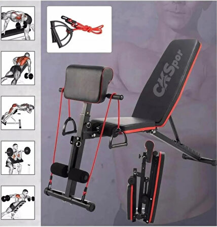 CKSpor Multiposition ve Biceps Combo Bench – Ayarlanabilir Çok Fonksiyonlu Ağırlık Sehpası CKS-200