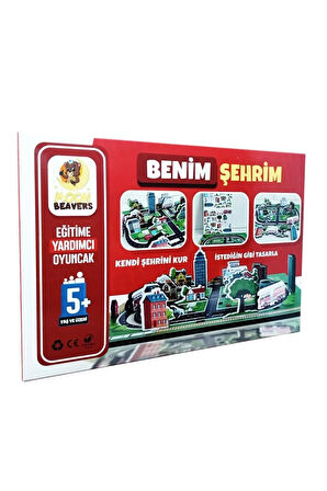 Şehir Kurma Oyunu - Benim Şehrim Ahşap Oyunu - Eğitici ve Eğlenceli Ahşap Oyuncak