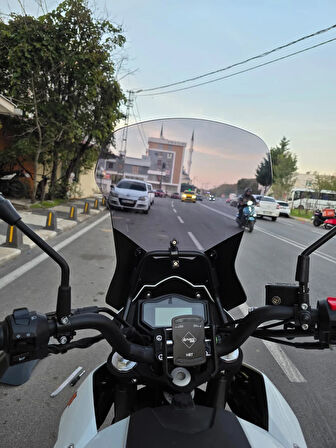 MOTOCAM Benelli TRK 251 Siperlik Ön Cam 2019-2023 Model 56cm Füme Renkli 4mm