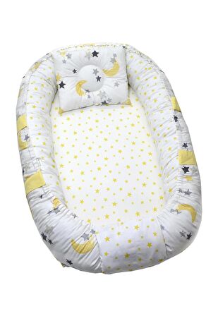 Berababy Deluxe Babynest Sarı Ay Model Bebek Yuvası