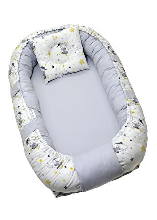 Berababy Deluxe Babynest Gri Ayıcık Model Bebek Yuvası