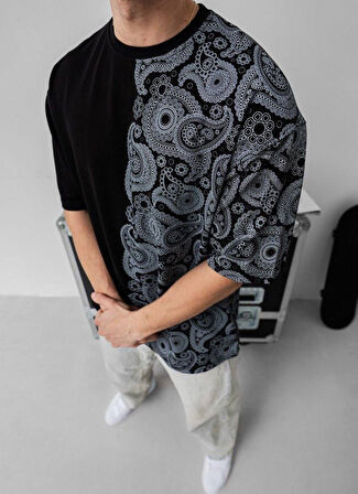 LAKOS KUMAŞ LİKRALI OVERSIZE TİŞÖRT - %100 KOMPAKT PENYE T-SHIRT