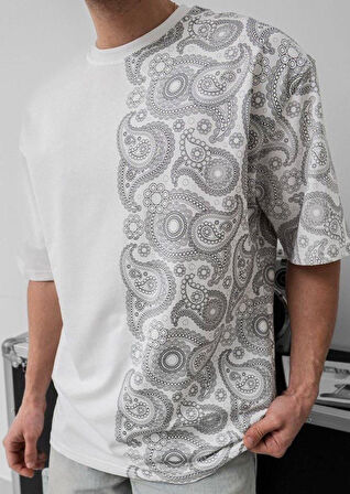 LAKOS KUMAŞ LİKRALI OVERSIZE TİŞÖRT - %100 KOMPAKT PENYE T-SHIRT