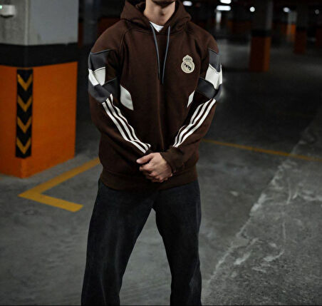 KAPÜŞONLU REAL SWEATSHIRT - 3 İPLİK ŞARDONLU