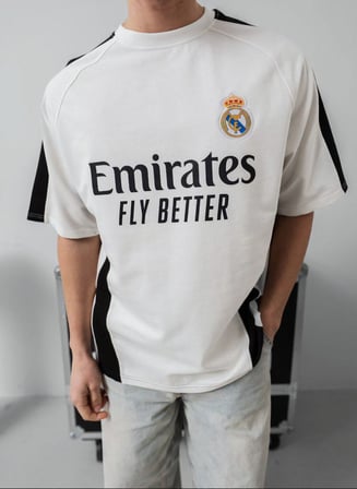 OVERSIZE REAL SİYAH BEYAZ TSHIRT - SİYAH BEYAZ KALİTELİ LİKRALI PENYE TİŞÖRT