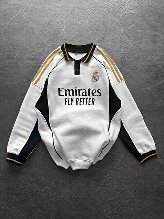 REAL %100 PENYE OVERSİZE YAKALI SWEATSHIRT MADRİD - KALİTELİ SWEAT