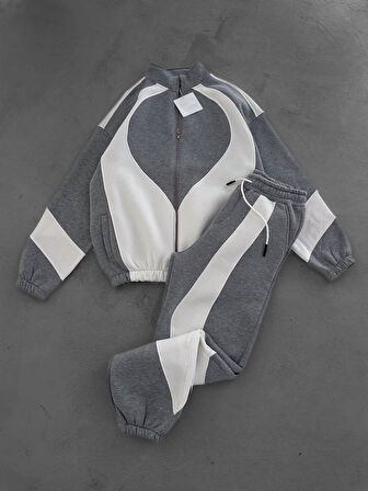 OVERSIZE 3 İPLİK ŞARDONLU KALİTELİ EŞOFMAN TAKIMI - SPOR EŞOFMAN TAKIM