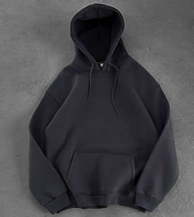 OVERSIZE KALİTE KAPÜŞONLU SWEATSHIRT - %100 KOMPAKT PENYE ŞARDONLU SWEATSHIRT