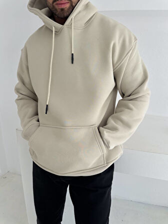 OVERSIZE KALİTE KAPÜŞONLU SWEATSHIRT - %100 KOMPAKT PENYE ŞARDONLU SWEATSHIRT