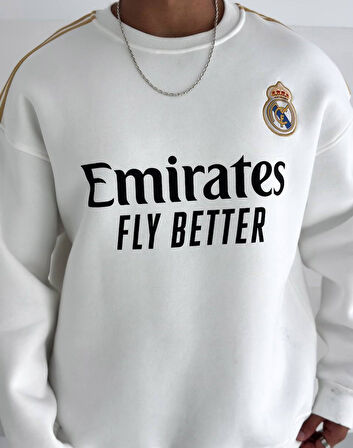 %100 KOMPAKT PENYE ŞARDONLU KUMAŞ REAL MADRİD SWEAT