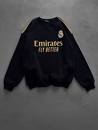 %100 KOMPAKT PENYE ŞARDONLU KUMAŞ REAL MADRİD SWEAT