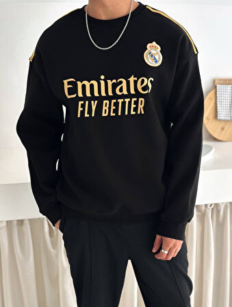 %100 KOMPAKT PENYE ŞARDONLU KUMAŞ REAL MADRİD SWEAT