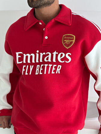 OVERSIZE ŞARDONLU SWEAT - BAYERN MUNIH - ARSENAL - MILAN DÜĞMELİ YAKA KALİTELİ SWEATSHIRT