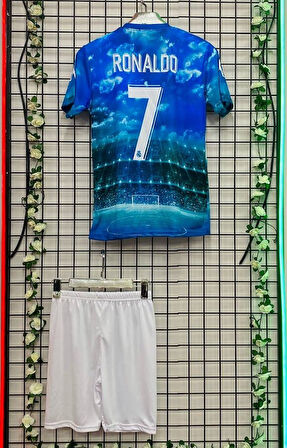 3 ADET TİŞÖRT ŞORT - CR7 ÇOCUK ALT ÜST TAKIM 3 SET - 3 TİŞÖRT 3 ŞORT