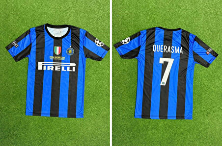 QUERASMA YAZILI MAVİ SİYAH INTER TİŞÖRT