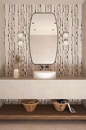 Fawdecor Berlin Dekoratif Duvar Aynası Siyah 80 x 140 Cm