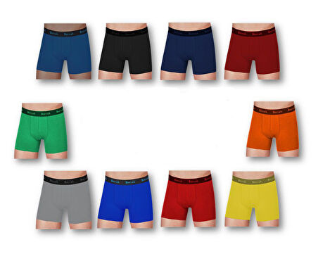 Berrak 3 Adet Karışık Renk Modal Boxer