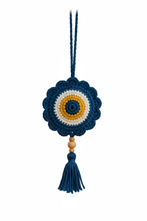 Bebek Amigurumi % 100 El Örgüsü Beşik ve Puset Nazar Boncuğu