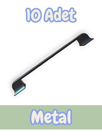 Beta Çizgili Antrasit Alüminyum Metal Lüks Modern Mobilya Çekmece Mutfak Dolabı Kulpu 160mm-192mm (10 Adet)