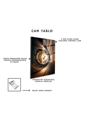 Space/Uzay Yapay Zeka Özel Tasarım Cam Tablo Ofis, Mutfak Çocuk Odası, Salon 116