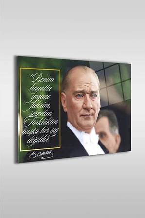 Atatürk Özel Tasarım 11 Yatay Cam Tablo