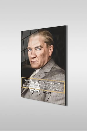 Atatürk Özel Tasarım 1 Dikey Cam Tablo