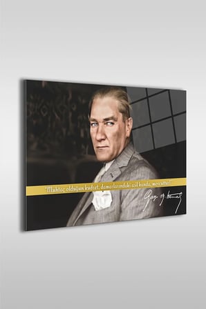 Atatürk Özel Tasarım 15 Yatay Cam Tablo