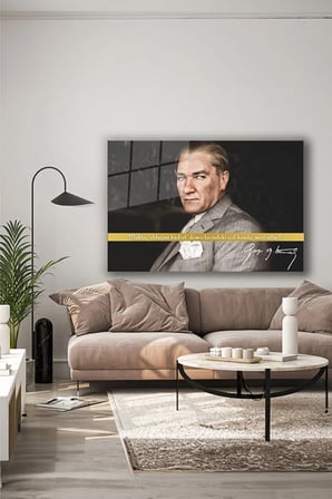 Atatürk Özel Tasarım 15 Yatay Cam Tablo