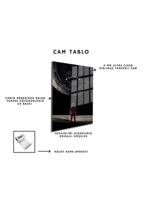 Space/Uzay Yapay Zeka Özel Tasarım Cam Tablo Ofis, Mutfak Çocuk Odası, Salon 133
