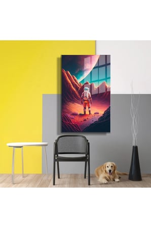 Space/Uzay Yapay Zeka Özel Tasarım Cam Tablo Ofis, Mutfak Çocuk Odası, Salon 64