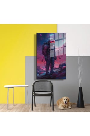 Space/Uzay Yapay Zeka Özel Tasarım Cam Tablo Ofis, Mutfak Çocuk Odası, Salon 35