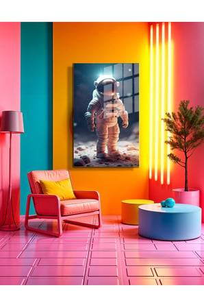Space/Uzay Yapay Zeka Özel Tasarım Cam Tablo Ofis, Mutfak Çocuk Odası, Salon 163