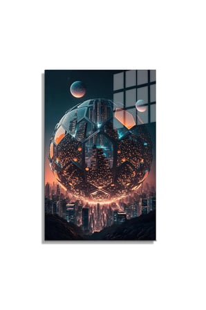 Space/Uzay Yapay Zeka Özel Tasarım Cam Tablo Ofis, Mutfak Çocuk Odası, Salon 161