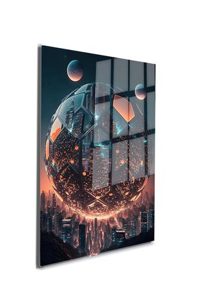 Space/Uzay Yapay Zeka Özel Tasarım Cam Tablo Ofis, Mutfak Çocuk Odası, Salon 161